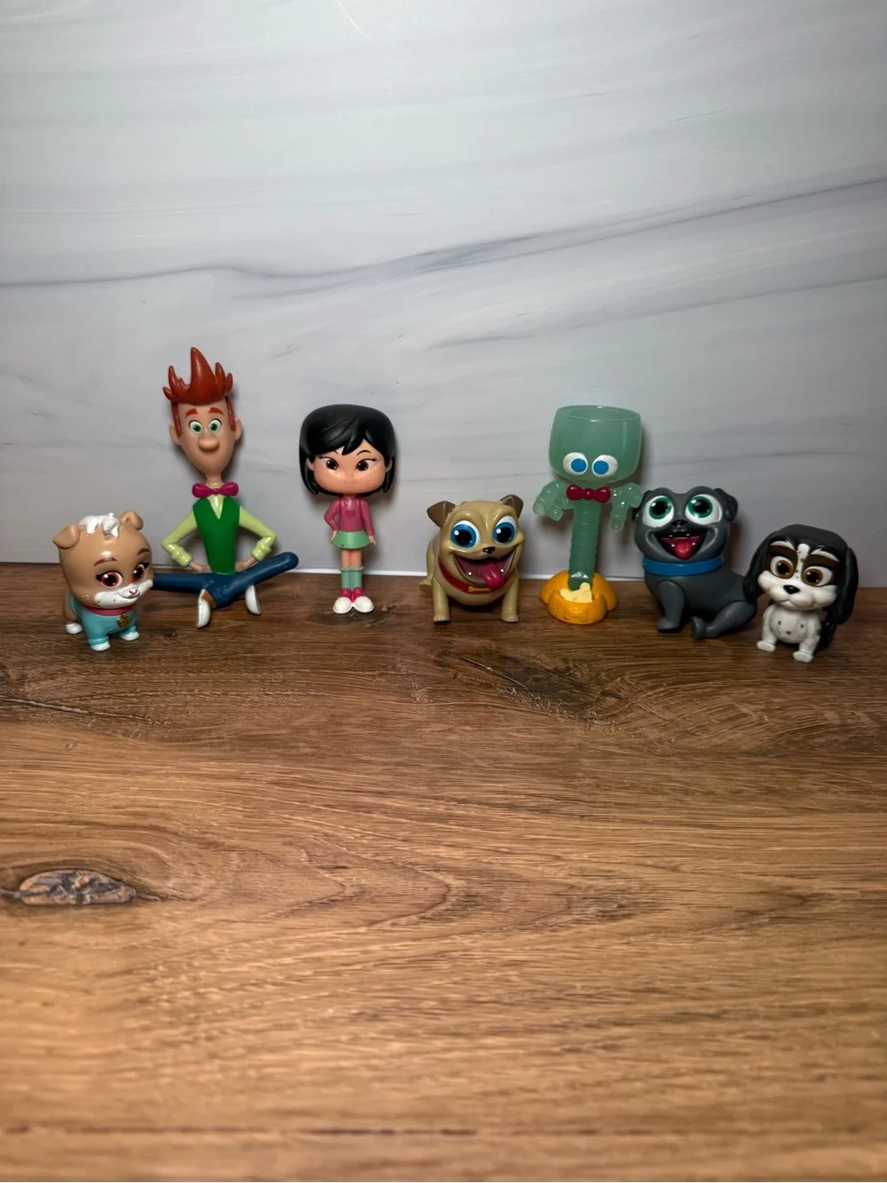 Disney Puppy Dog Pals Figures 7 Pc Lot Bingo Rolly Bob Hissy ARF